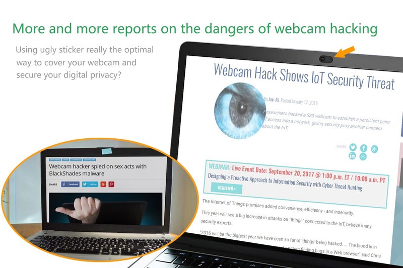 CloudValley Camera Cover Slide, 0.026 Inch Metal Webcam Cover for MacBook Pro, MacBook Air, Laptop, Mac, PC, iPad, iPhone, Ultra-Thin Privacy Covers [Black - 5 Pack] - Image 5